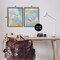 Stupell Industries Light Blue Pastel Gold 2 pc Framed Giclee Wall Art Set Design by Victoria Barnes